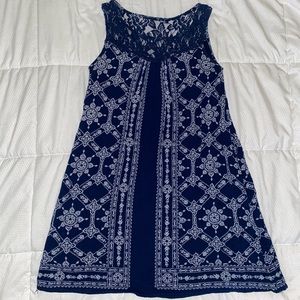 Navy & white casual dress